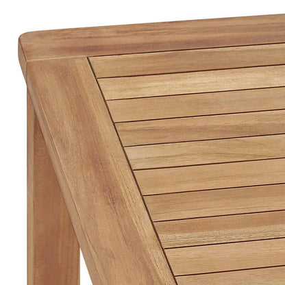 Set da pranzo da giardino 7 pz 140x80 cm in legno massello di teak | homemem39