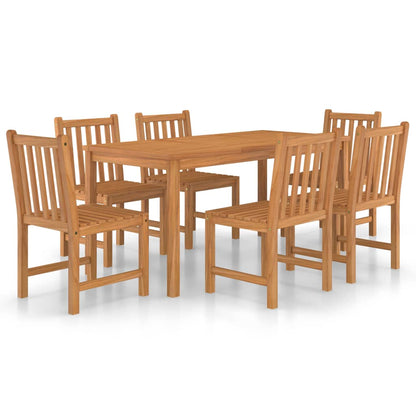 Set da pranzo da giardino 7 pz 160x80 cm in legno massello di teak