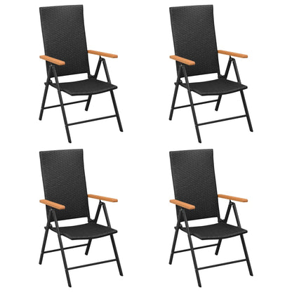 Set da Pranzo da Giardino 5 pz Nero e Marrone | homemem39