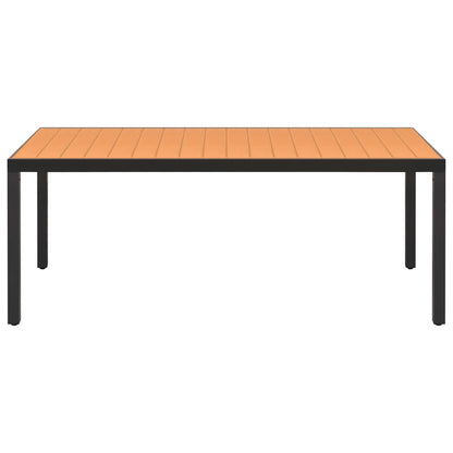 Set da Pranzo da Giardino 7 pz Nero e Marrone - homemem39