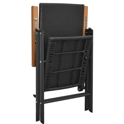 Set da Pranzo da Giardino 9 pz Nero e Marrone | homemem39
