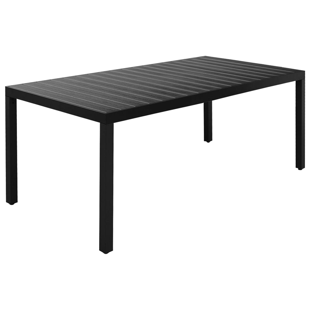 Set da Pranzo da Giardino 7 pz Nero e Marrone - homemem39