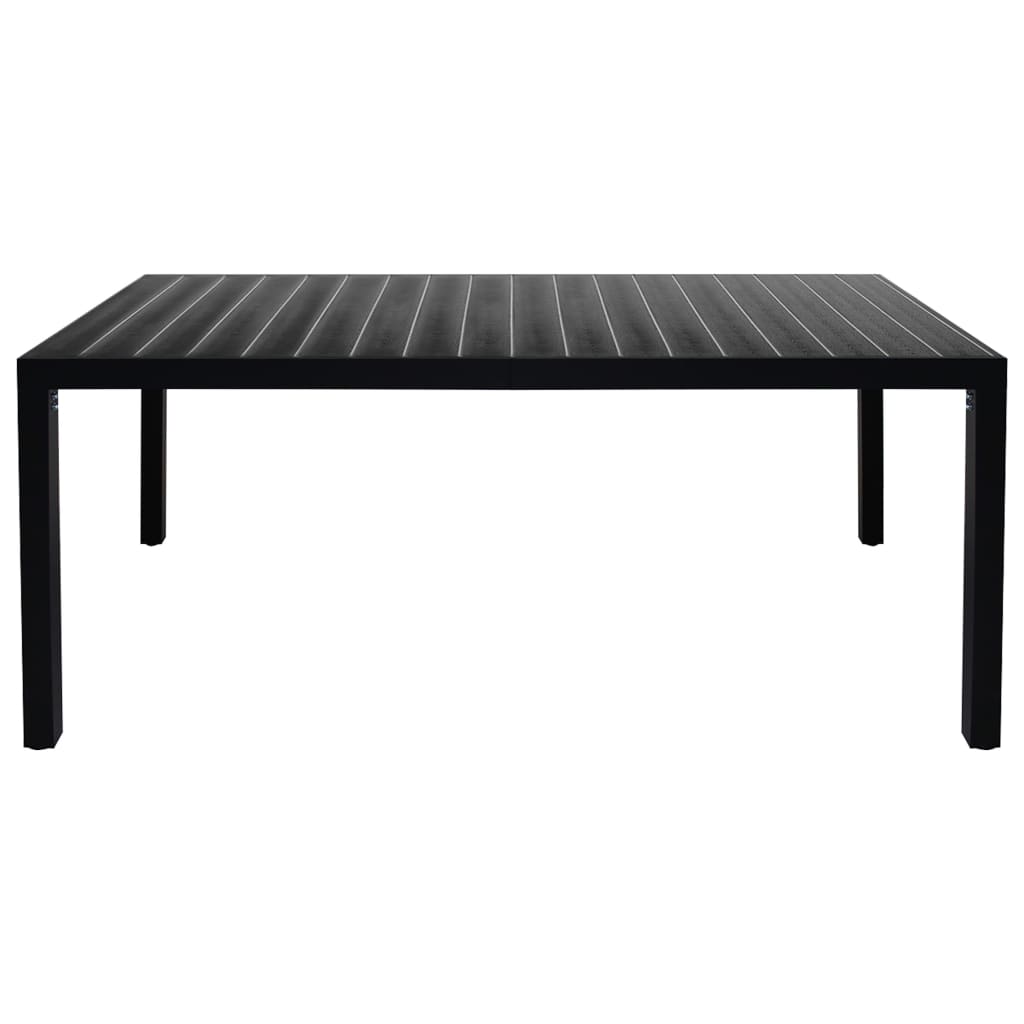 Set da Pranzo da Giardino 7 pz Nero e Marrone - homemem39