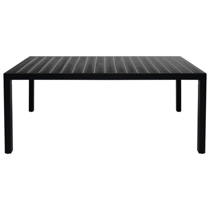 Set da Pranzo da Giardino 7 pz Nero e Marrone - homemem39