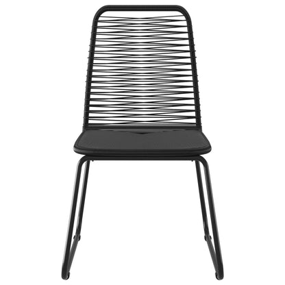3-piece Garden Dining Set in Black PVC Rattan