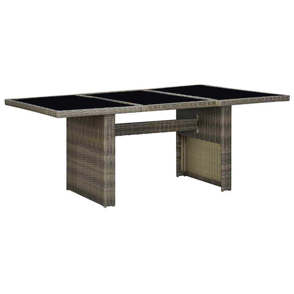 Set da Pranzo da Giardino 7 pz con Cuscini Polyrattan Marrone
