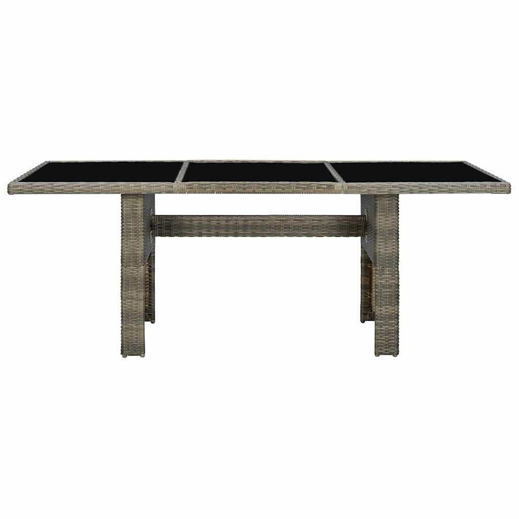 Set da Pranzo da Giardino 7 pz con Cuscini Polyrattan Marrone