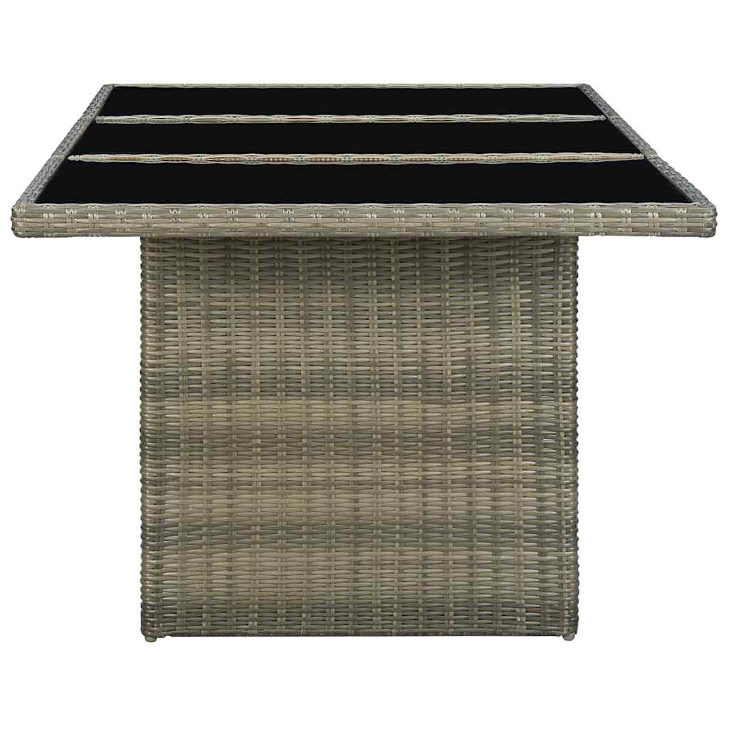 Set da Pranzo da Giardino 7 pz con Cuscini Polyrattan Marrone