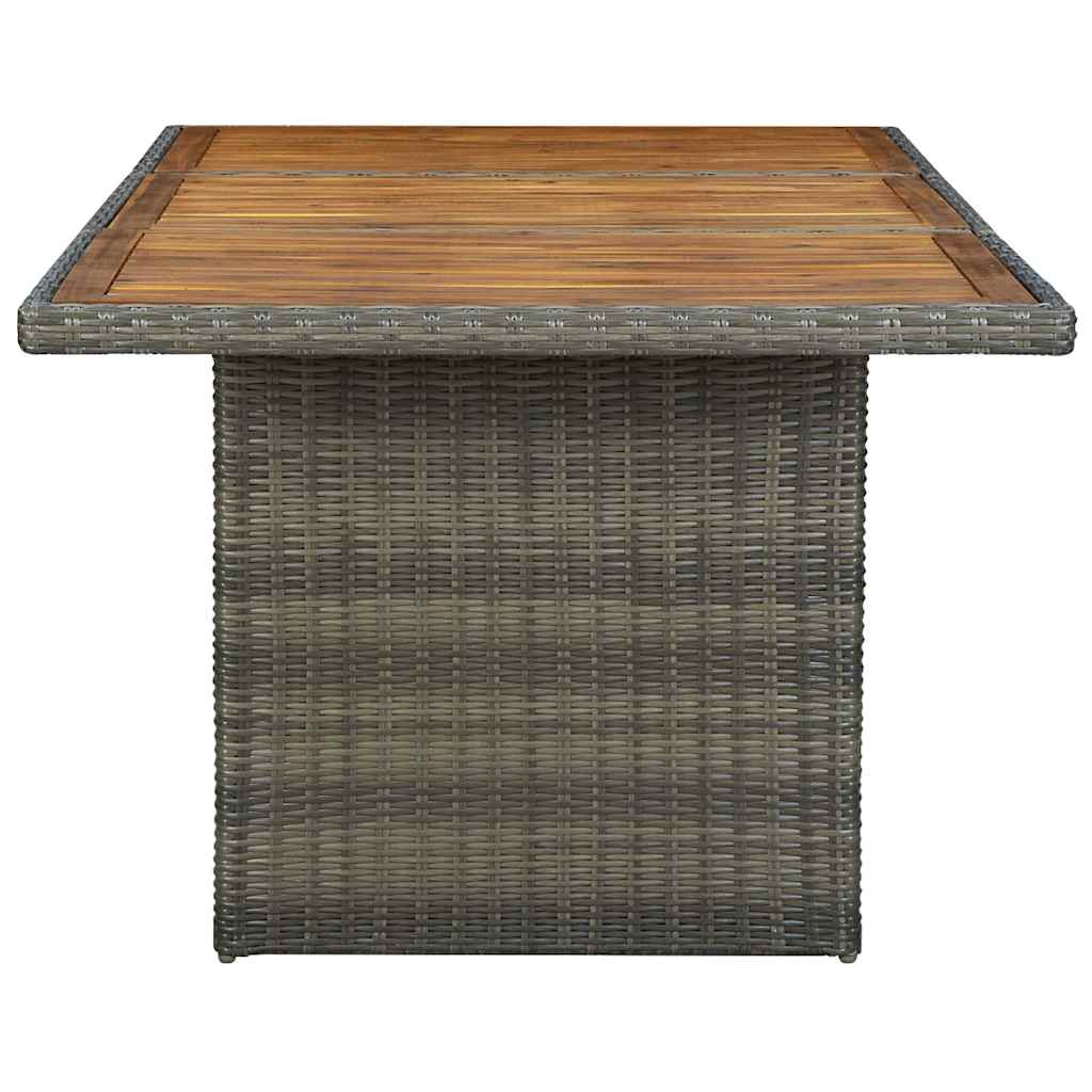 Set da Pranzo da Giardino 9 pz con Cuscini Polyrattan Marrone