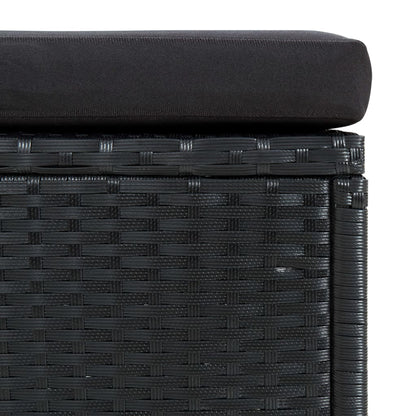 Set Divani da Giardino 6 pz con Cuscini in Polyrattan Nero | homemem39