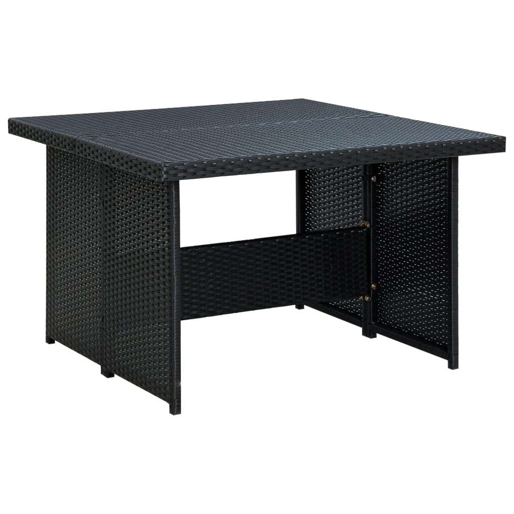 Set Divani da Giardino 6 pz con Cuscini in Polyrattan Nero | homemem39
