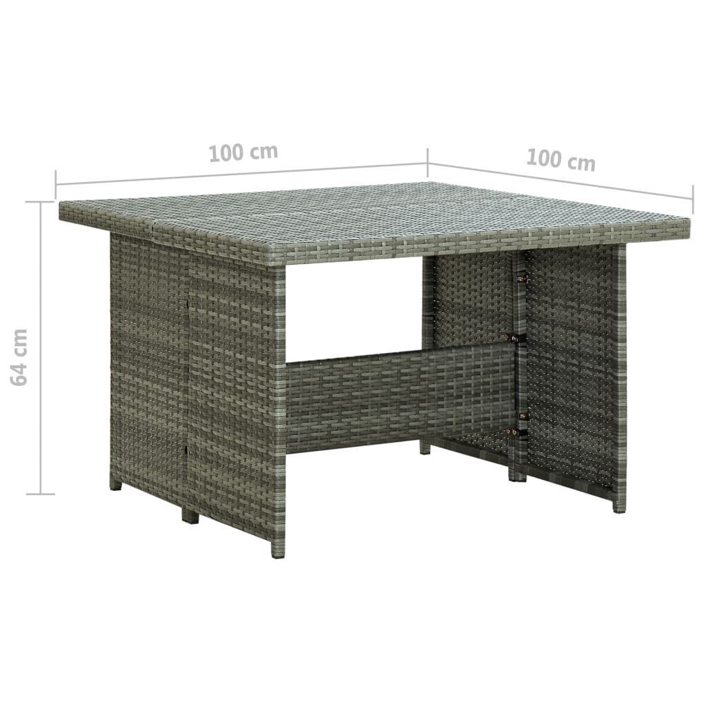 Set Divani da Giardino 6 pz con Cuscini in Polyrattan Grigio | homemem39