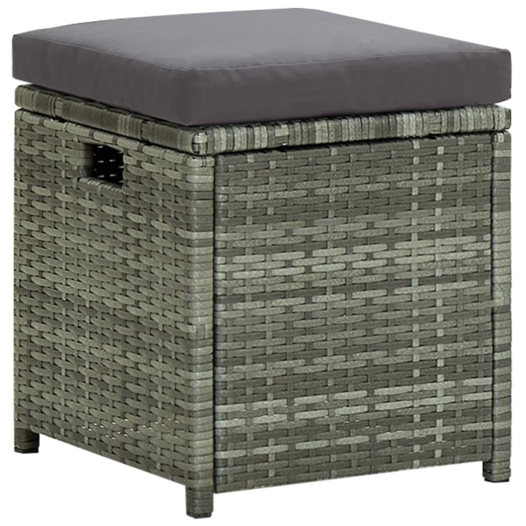 Set Divani da Giardino 6 pz con Cuscini in Polyrattan Grigio | homemem39