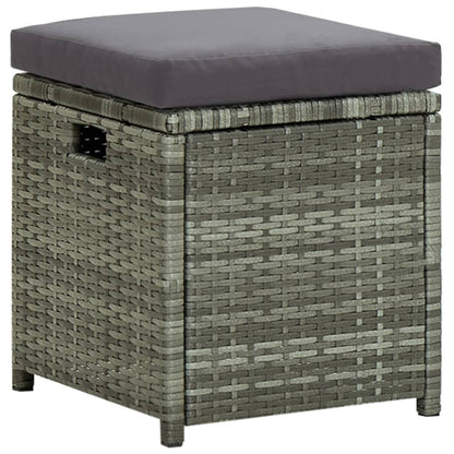Set Divani da Giardino 6 pz con Cuscini in Polyrattan Grigio | homemem39