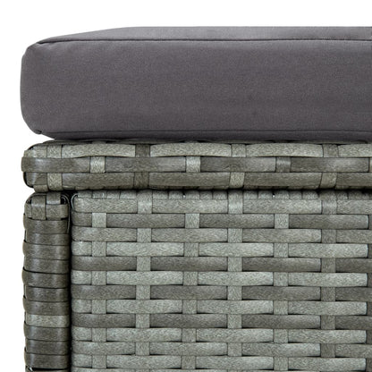 Set Divani da Giardino 6 pz con Cuscini in Polyrattan Grigio | homemem39
