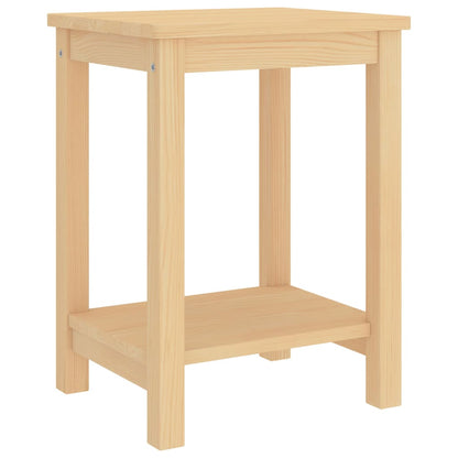 Comodino Naturale 35x30x47 cm in Legno Massello di Pino