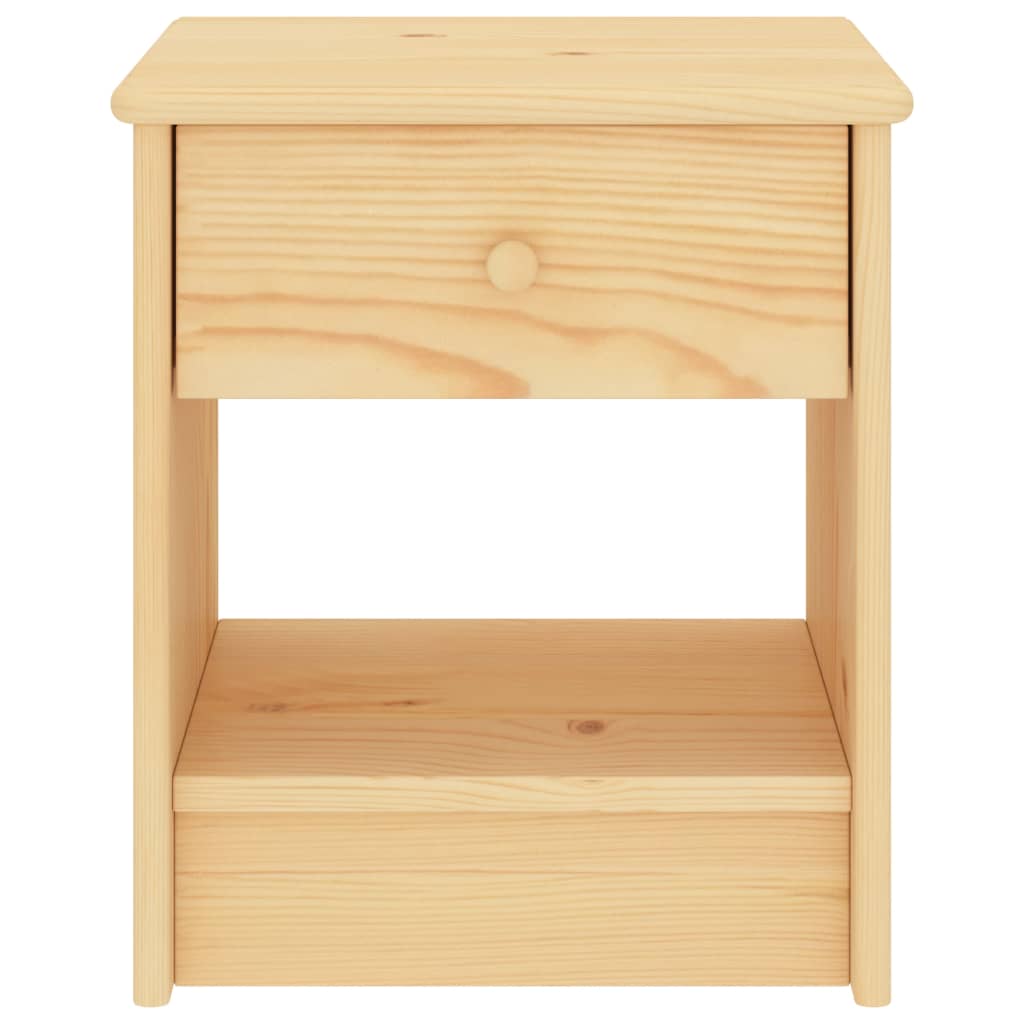 Comodino Naturale 35x30x40 cm in Legno Massello di Pino | homemem39