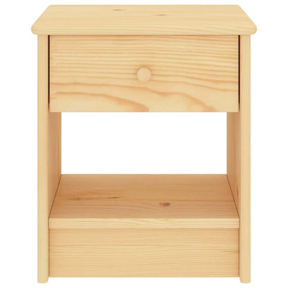 Comodino Naturale 35x30x40 cm in Legno Massello di Pino