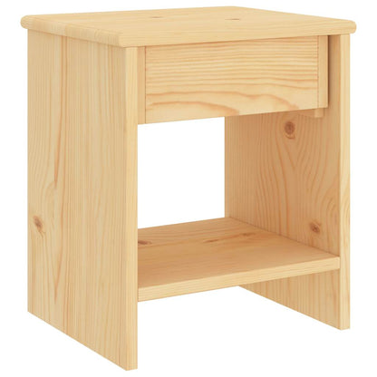 Comodino Naturale 35x30x40 cm in Legno Massello di Pino