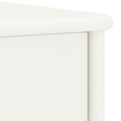Comodino Bianco 35x30x40 cm in Legno Massello di Pino - homemem39