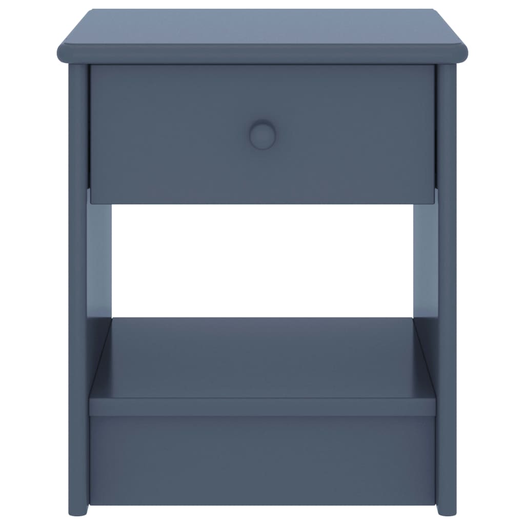 Comodino Grigio Chiaro 35x30x40 cm in Legno Massello di Pino - homemem39