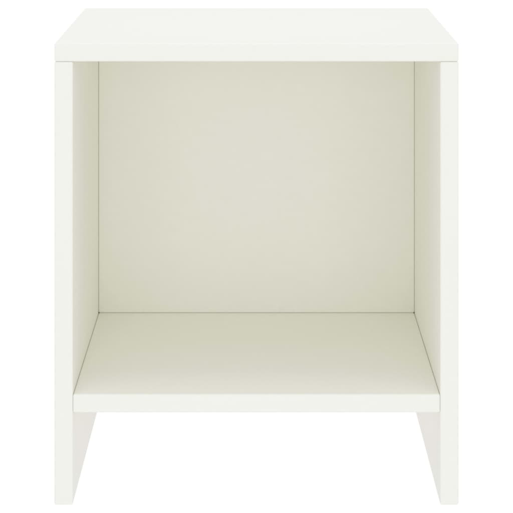 Comodino Bianco 35x30x40 cm in Legno Massello di Pino - homemem39