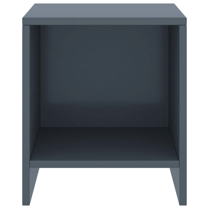 Comodino Grigio Chiaro 35x30x40 cm in Legno Massello di Pino - homemem39