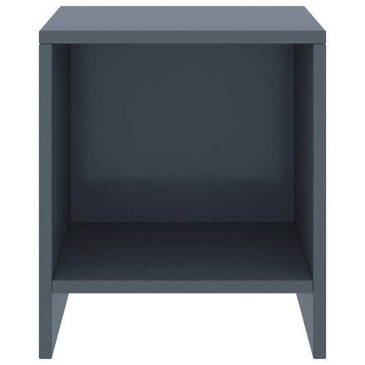 Comodino Grigio Chiaro 35x30x40 cm in Legno Massello di Pino - homemem39