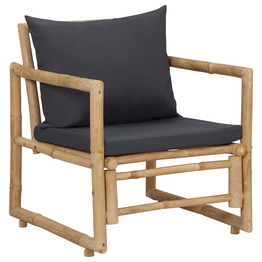 Set Divani da Giardino 4 pz con Cuscini in Bambù | homemem39