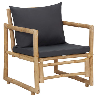 Set Divani da Giardino 4 pz con Cuscini in Bambù | homemem39