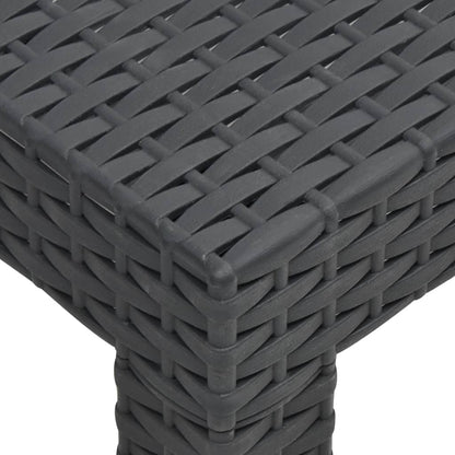 Tavolo da Giardino Antracite 58x58x41 cm in Rattan PP - homemem39