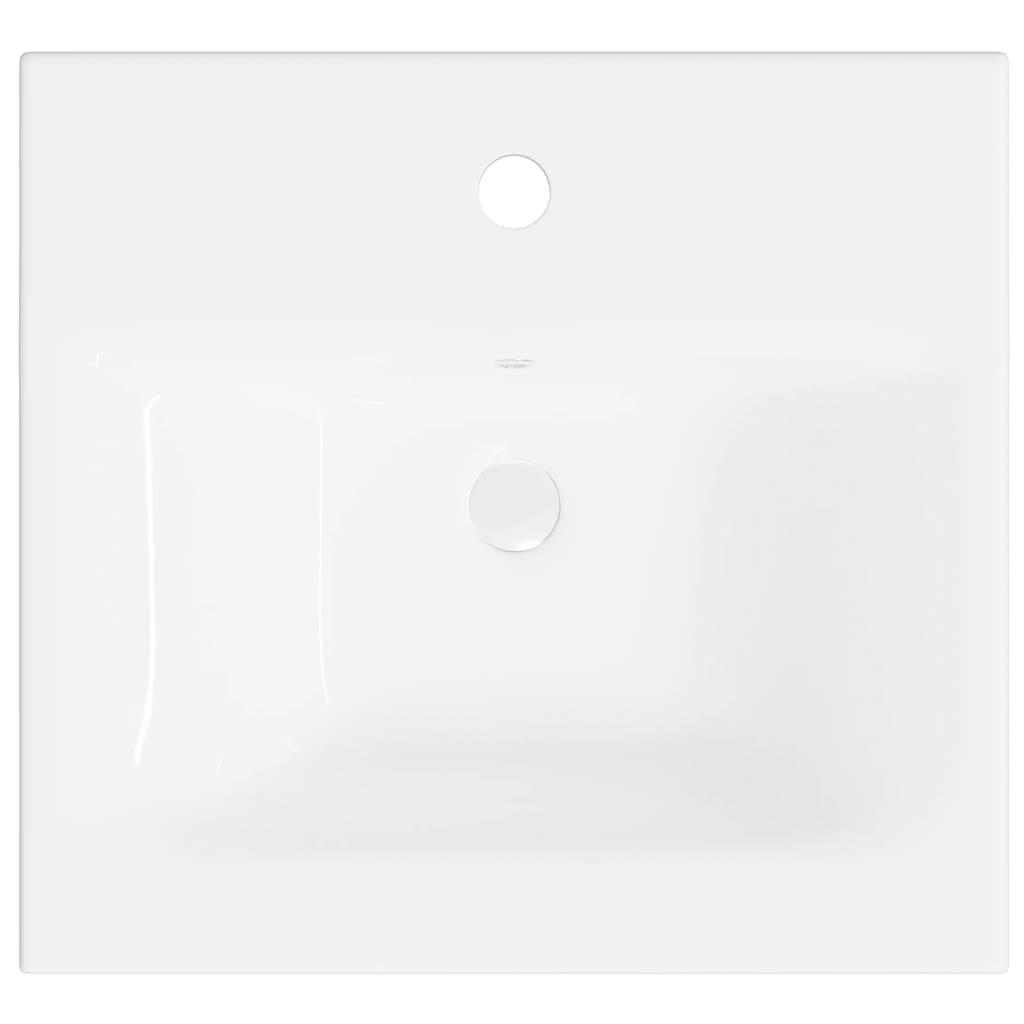 Lavabo da Incasso con Rubinetto 42x39x18 cm in Ceramica Bianco