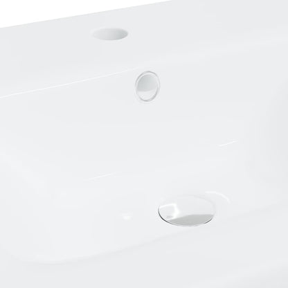 Lavabo da Incasso con Rubinetto 42x39x18 cm in Ceramica Bianco