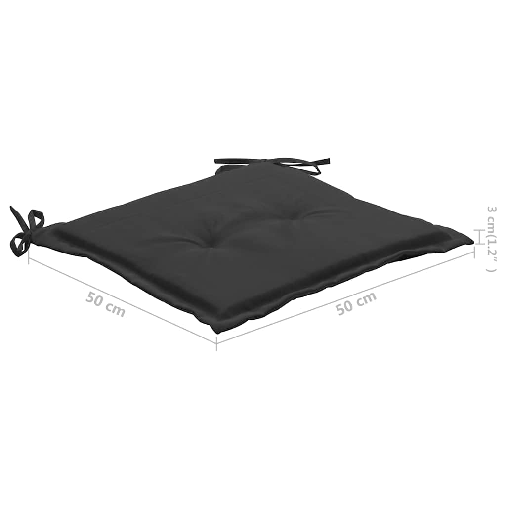 Sedie da Pranzo da Giardino con Cuscini 3 pz Massello di Acacia - homemem39