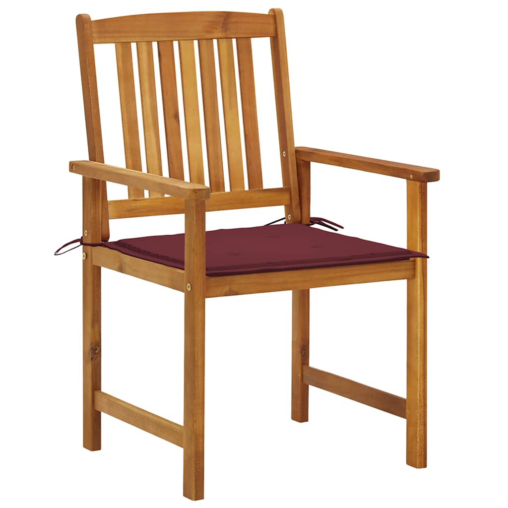 Sedie da Giardino con Cuscini 2 pz in Massello di Acacia - homemem39