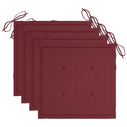 Sedie da Giardino con Cuscini 4 pz in Massello di Acacia Grigio - homemem39