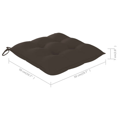 Sedie da Giardino con Cuscini 4 pz in Massello di Acacia Grigio - homemem39