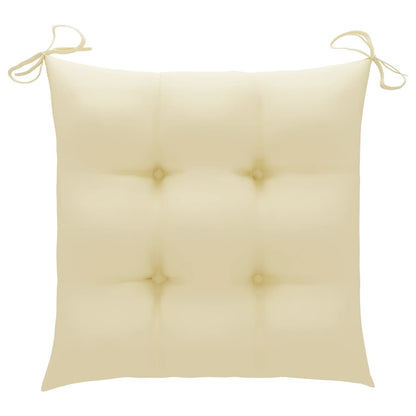 Sedie da Giardino con Cuscini e Tavolino in Massello di Acacia - homemem39