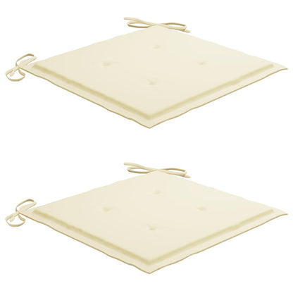 Sedie da Giardino 2 pz con Cuscini in Legno Acacia e Acciaio - homemem39