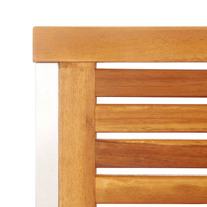 Sedie da Giardino 2 pz con Cuscini in Legno Acacia e Acciaio | homemem39