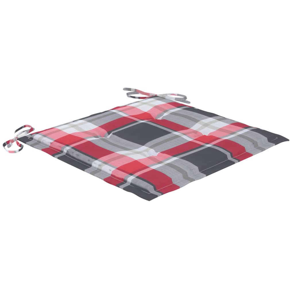 Sedie da Giardino 2 pz con Cuscini in Legno di Teak e Acciaio - homemem39