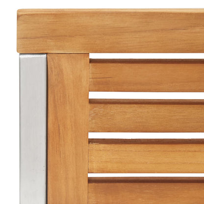 Sedie da Giardino 2 pz con Cuscini in Legno di Teak e Acciaio - homemem39