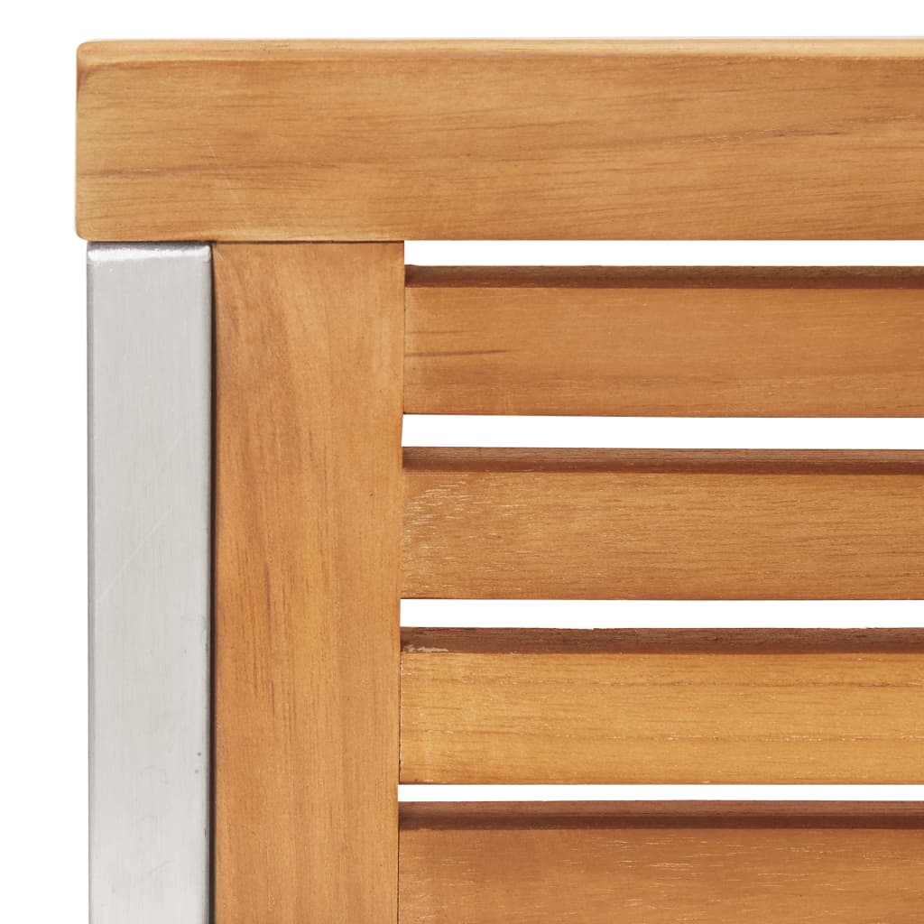 Sedie da Giardino 2 pz con Cuscini in Legno di Teak e Acciaio - homemem39