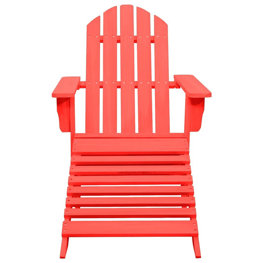 Sedia Giardino Adirondack con Ottomana Massello di Abete Rossa - homemem39