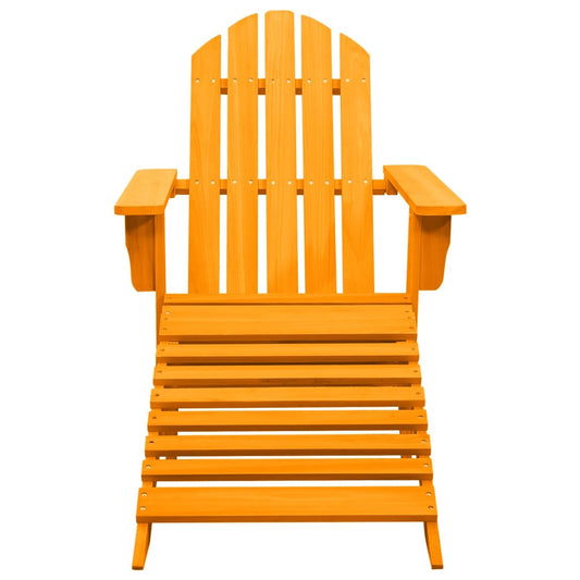 Sedia Giardino Adirondack con Pouf Massello di Abete Arancione - homemem39