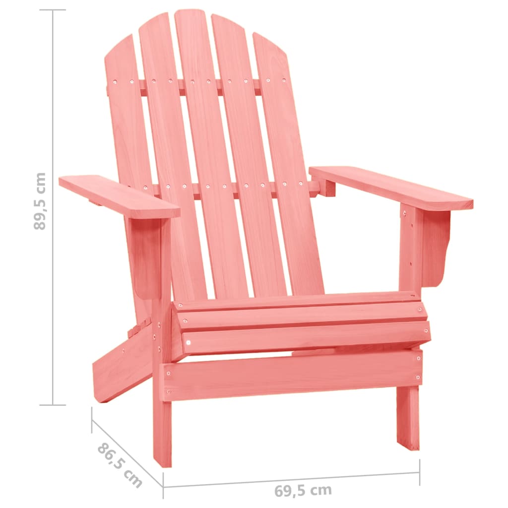 Sedia Giardino Adirondack in Legno Massello di Abete Rosa - homemem39
