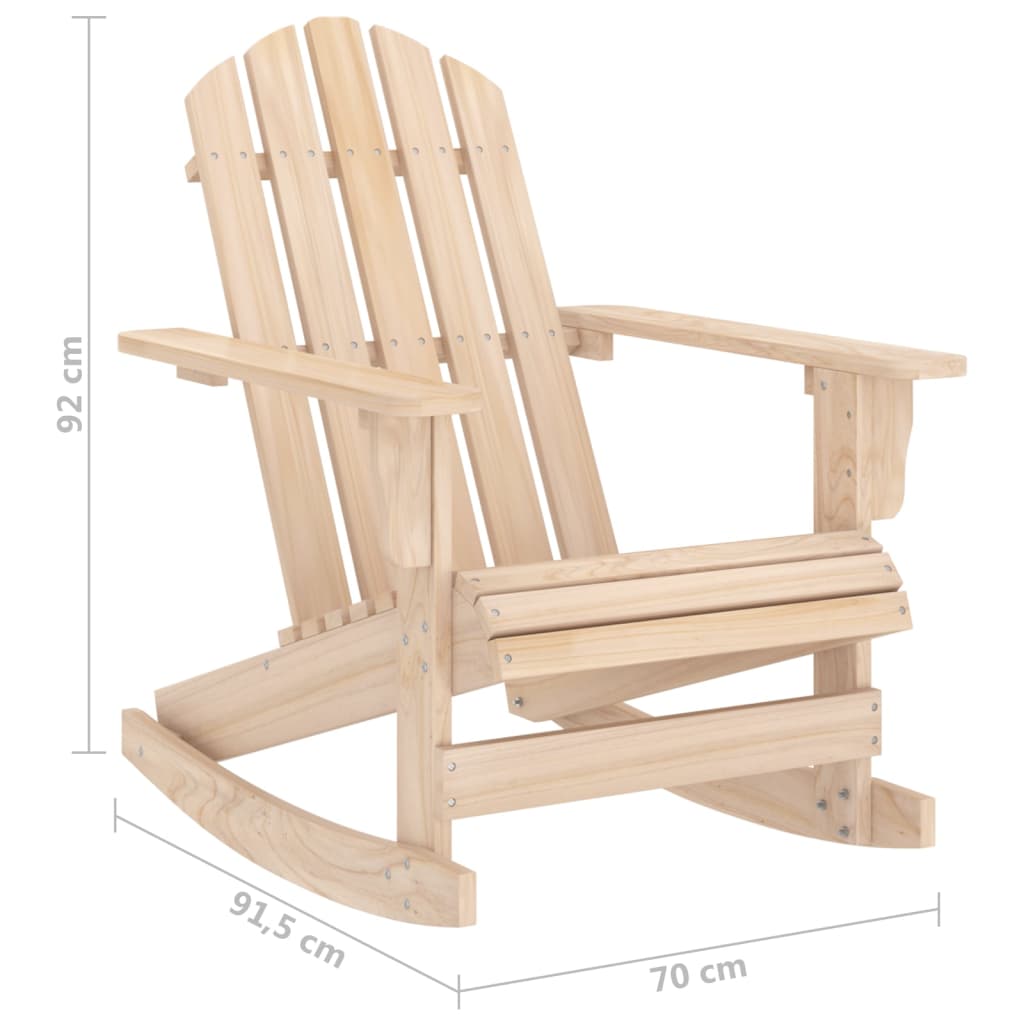 Sedia a Dondolo Giardino Adirondack in Legno Massello di Abete - homemem39