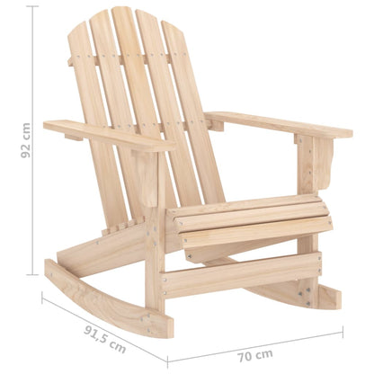 Sedia a Dondolo Giardino Adirondack in Legno Massello di Abete - homemem39