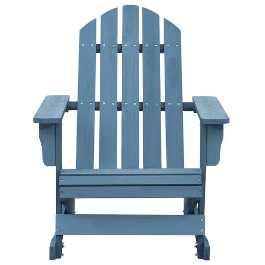 Sedia a Dondolo Adirondack in Legno Massello di Abete Blu - homemem39
