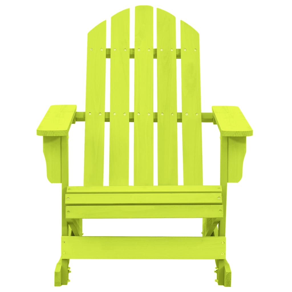 Sedia a Dondolo Giardino Adirondack in Legno di Abete Verde